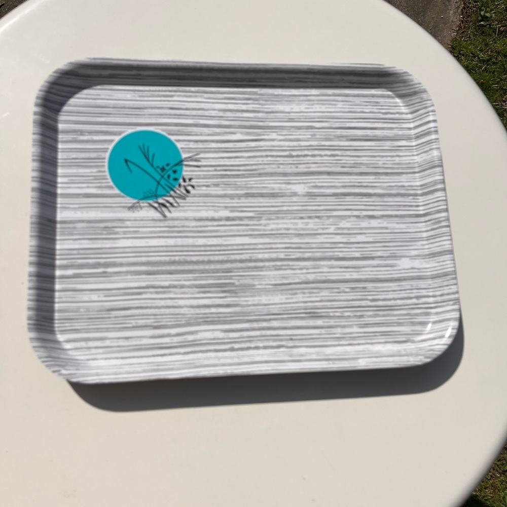 1950's BoltABest Lunch Tray Atomic Blue Moon USA George Nelson Design #247